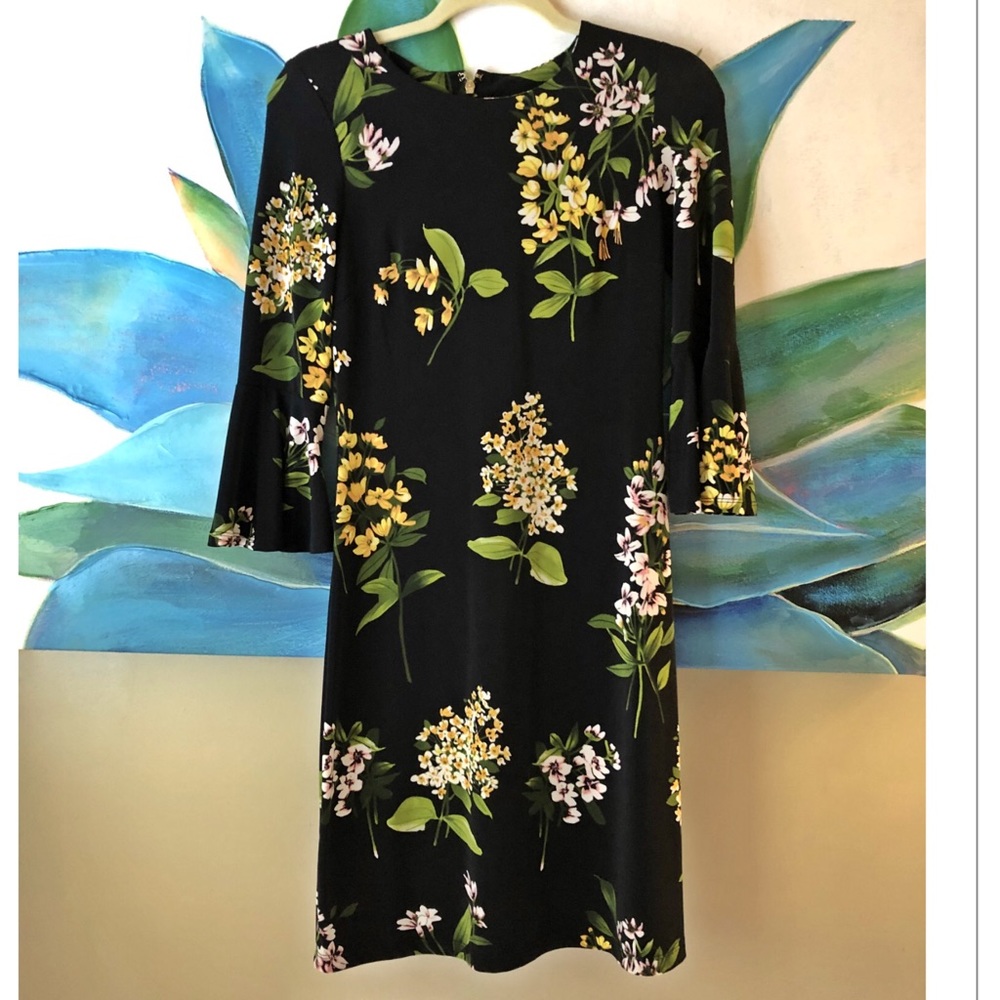 Tommy Hilfiger Black Floral Midi Dress